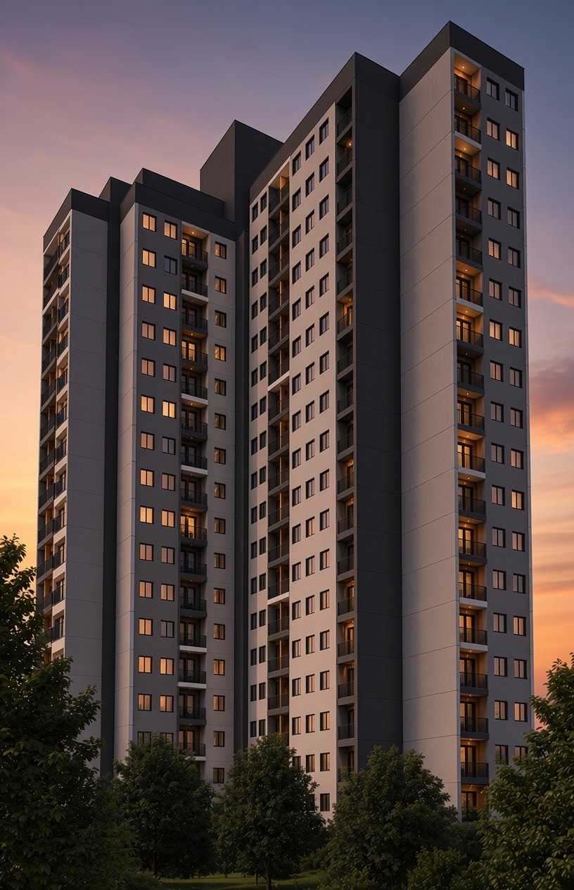 Edifício residencial de 21 pavimentos